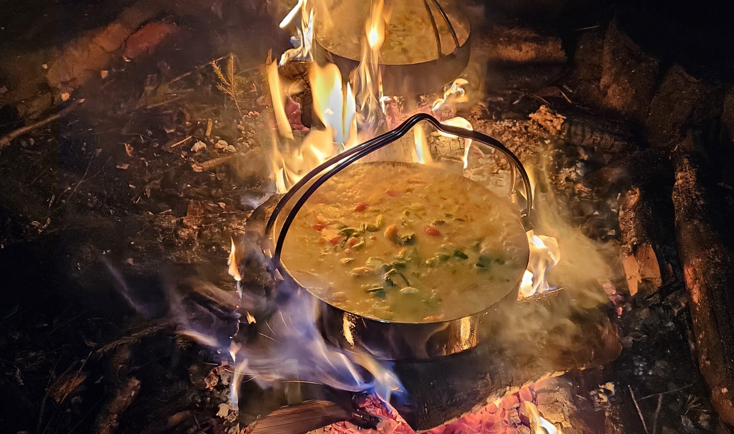 Enkel og rask middag på tur, kylling i karri.